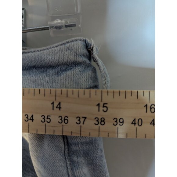 American Eagle Jeans Festival Flare Split Hem Sz 6 Short Stretch Denim 70s Retro - Picture 10 of 12